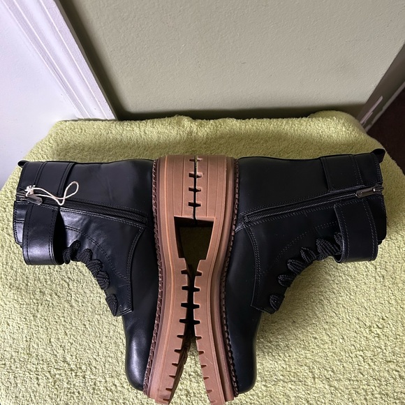 New Sam & Libby Samantha Embellished Black Combat Women’s Boots - Picture 9 of 10